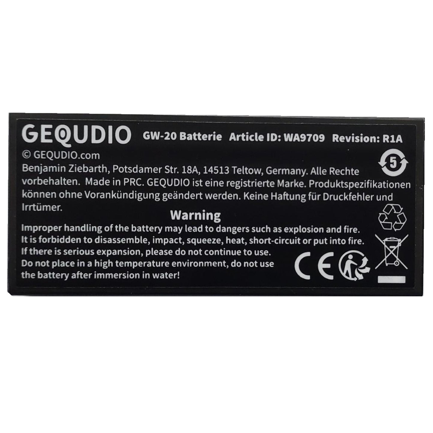 GEQUDIO Akku Batterie Ersatz für GW-20 IP-Telefon - Originalzubehör von GEQUDIO passend nur für das IP-Telefon GW-20