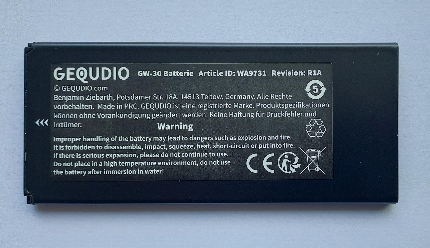 GEQUDIO Akku Batterie Ersatz für GW-30 IP-Telefon - Originalzubehör von GEQUDIO passend nur für das IP-Telefon GW-20
