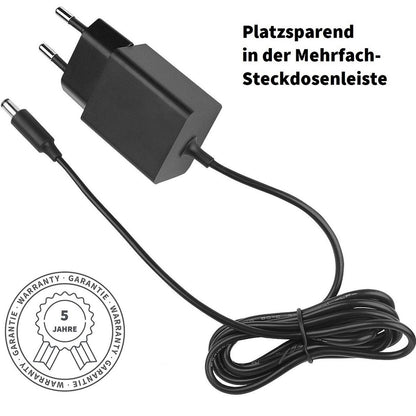 GEQUDIO Netzteil 5V / 2A kompatibel für Yealink T85W T87W T73U T73W T74U T77U T74W T54W, Snom, Fanvil, IP Telefone - Schmaler Adapter energiesparend - Universal Ladegerät mit Hohlstecker - 1er Pack
