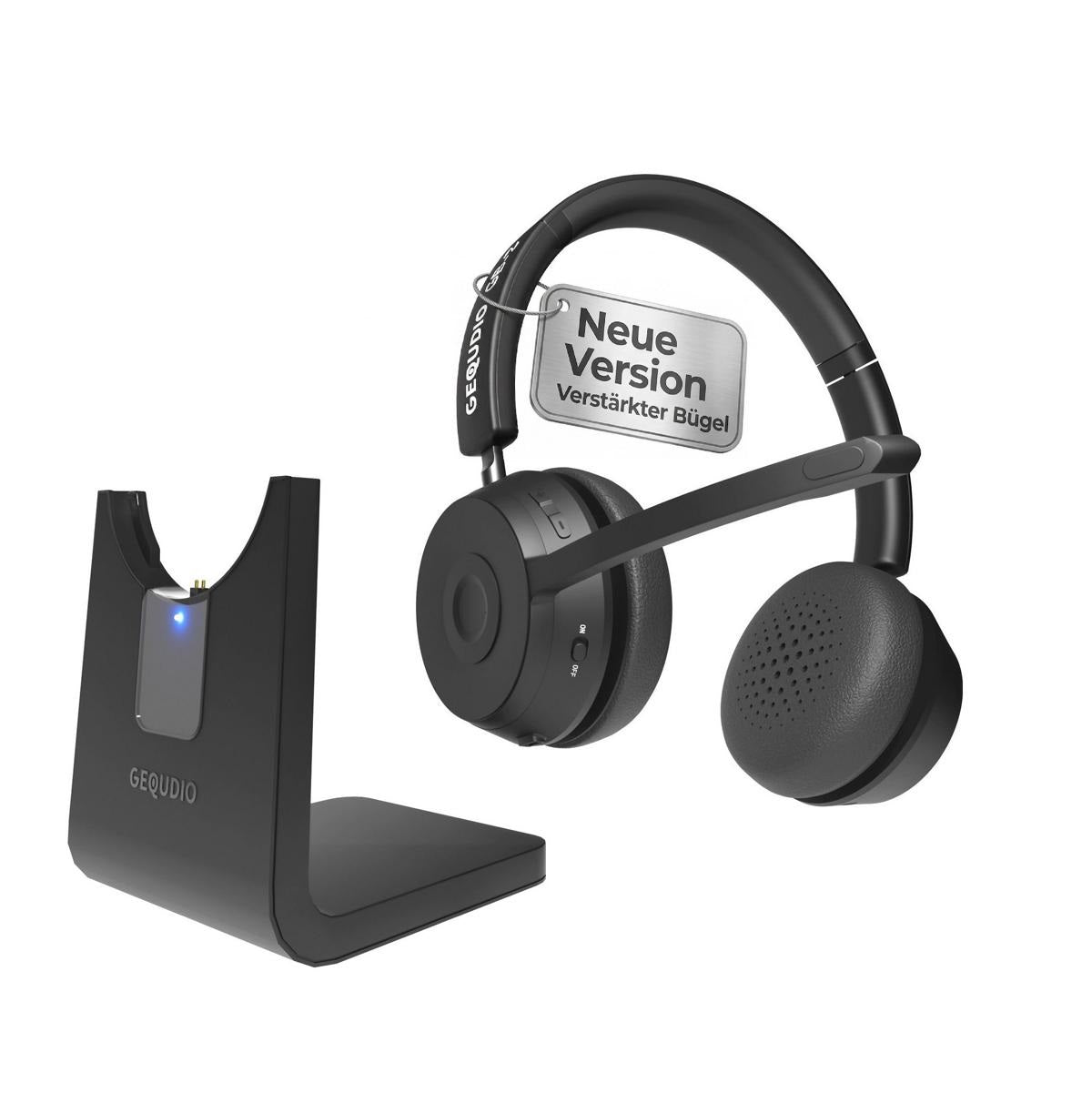 GEQUDIO Schnurlos Headset GB-2 mit Ladestation (ohne USB-Adapter)