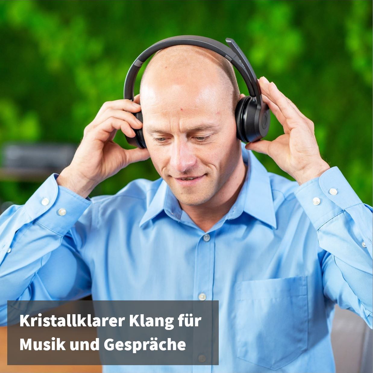 GEQUDIO Schnurlos Headset GB-2 mit Ladestation (mit USB-Adapter)