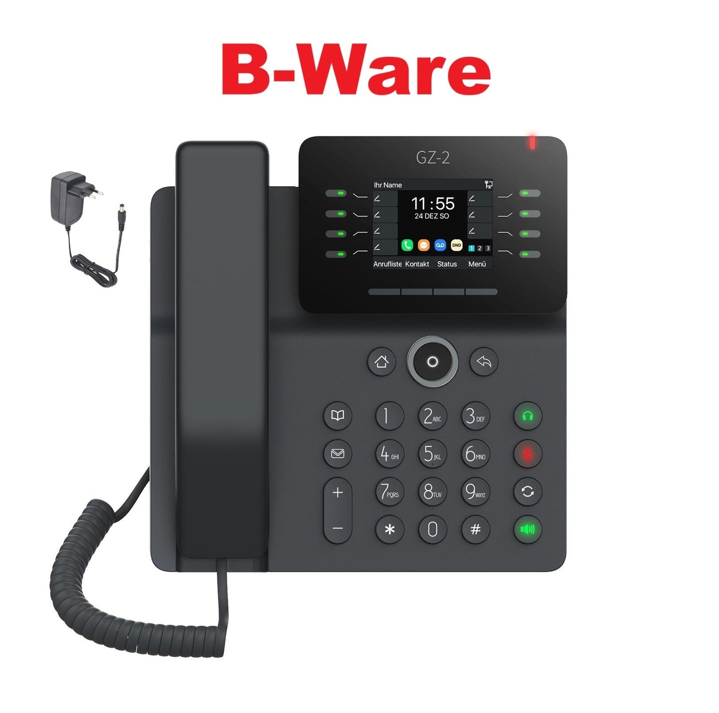 ⚠ B-WARE Kleine Kratzer ⚠ GEQUDIO IP Telefon GZ-2 mit Netzteil - Fritzbox, Telekom kompatibel