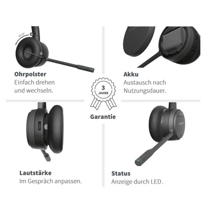 GEQUDIO GC-1 DECT und Bluetooth Dual Headset (1-Ohr)