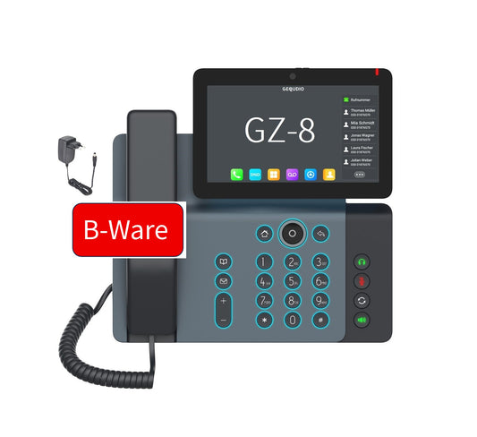 ⚠ B-WARE Kleine Kratzer ⚠ GEQUDIO High-End IP Telefon GZ-8 mit Netzteil - Fritzbox, Telekom kompatibel