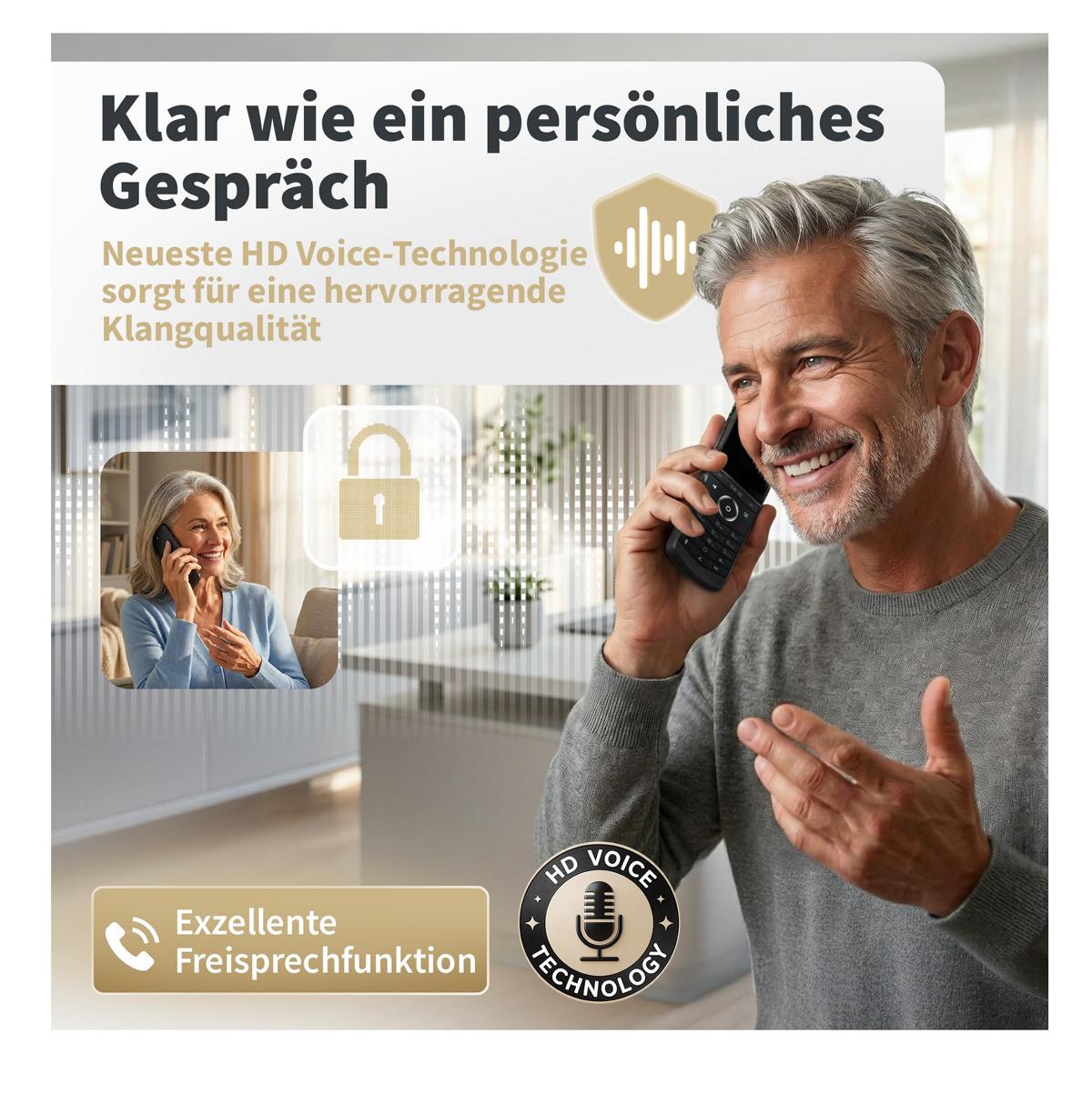 GEQUDIO GW-20 WLAN IP Telefon schnurlos – Wi-Fi 6 Modul & WLAN Roaming – IP67 wasserdicht, Bluetooth – Inkl. Ladeschale, kompatibel mit Fritzbox, Telekom, SIP (Edition 2026)